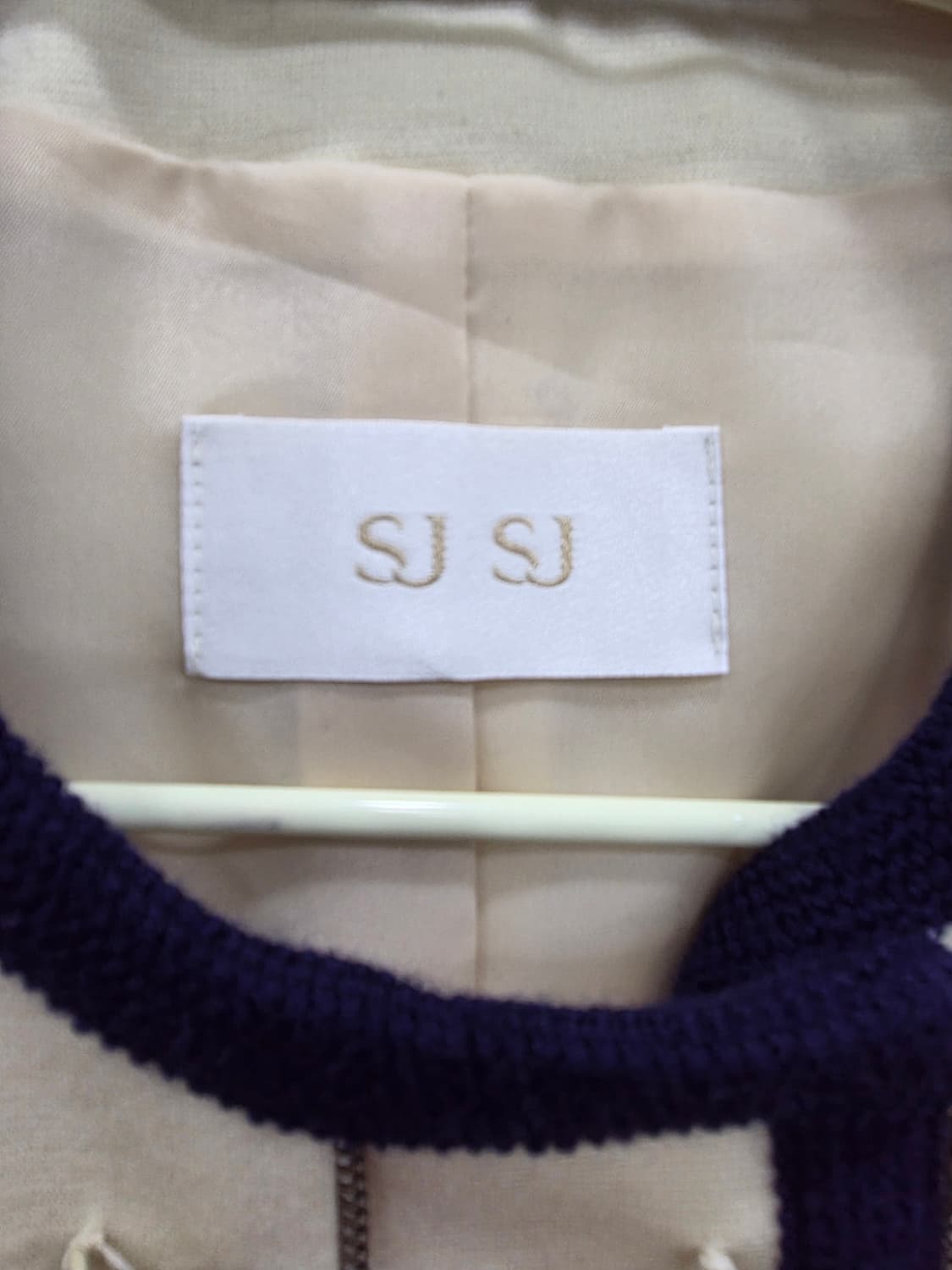 한섬 SJ SJ 배색 더블 버튼 원피스 코트 상품이미지4