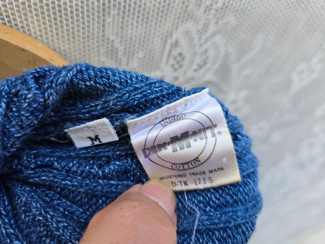 90s Den-M-Nit 인디고 코튼 니트 상품이미지6