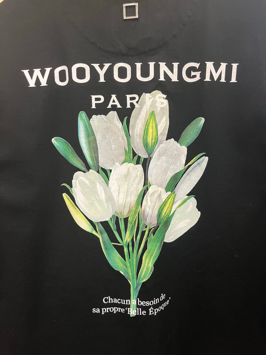 우영미 플라워 프린트 백로고 반팔티 #csz908 상품이미지3