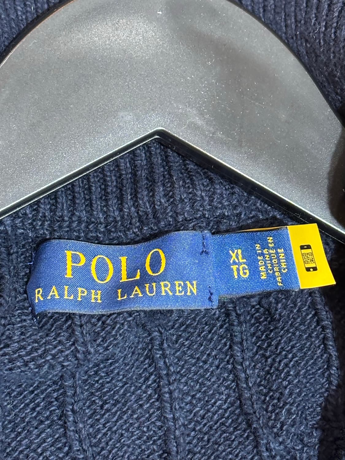 폴로 랄프로렌 하프집업 케이블 꽈배기 니트 스웨터 XL 상품이미지5