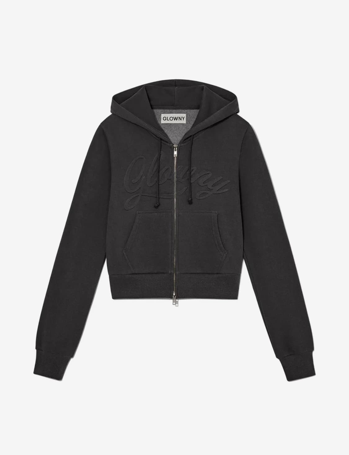 글로니 조던 크롭 후드집업 차콜 상품이미지1