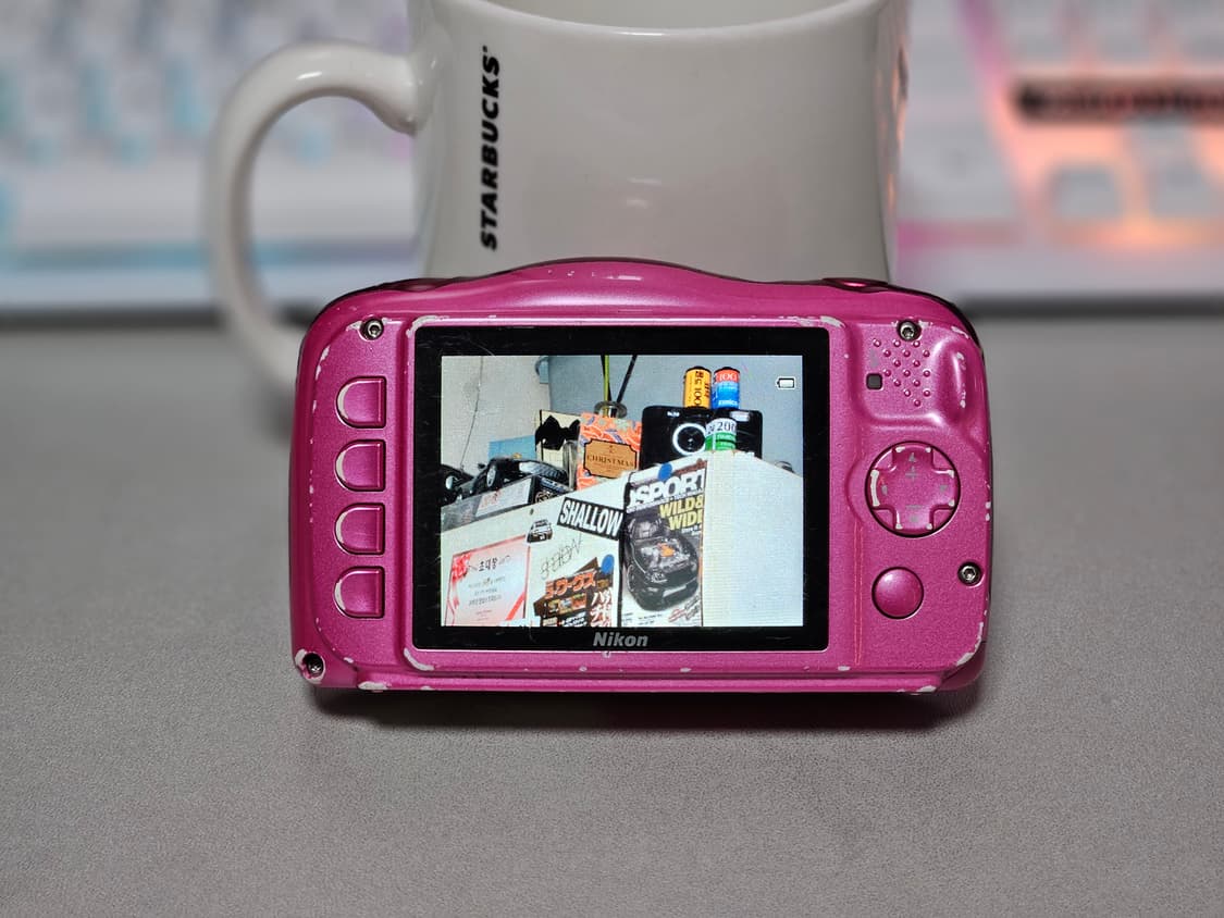 니콘 쿨픽스 w100 핑크 빈티지 디카 상품이미지4