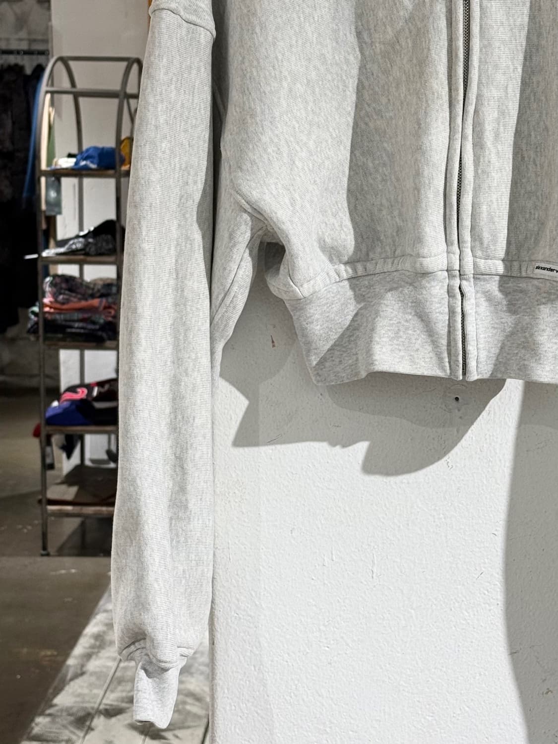 알렉산더 왕 멜란지 집업 크롭 후드티 상품이미지4