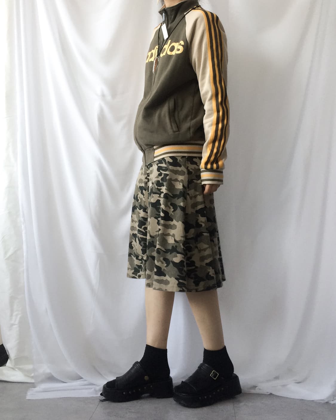 camo pattern midi skirt 상품이미지5