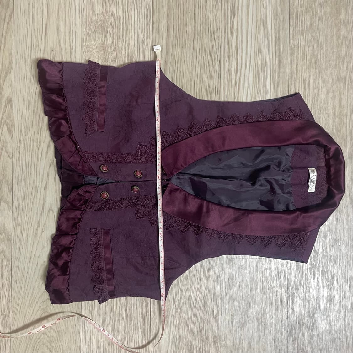 빈티지 와인컬러 레이스 베스트 / 고딕 무드 상품이미지3