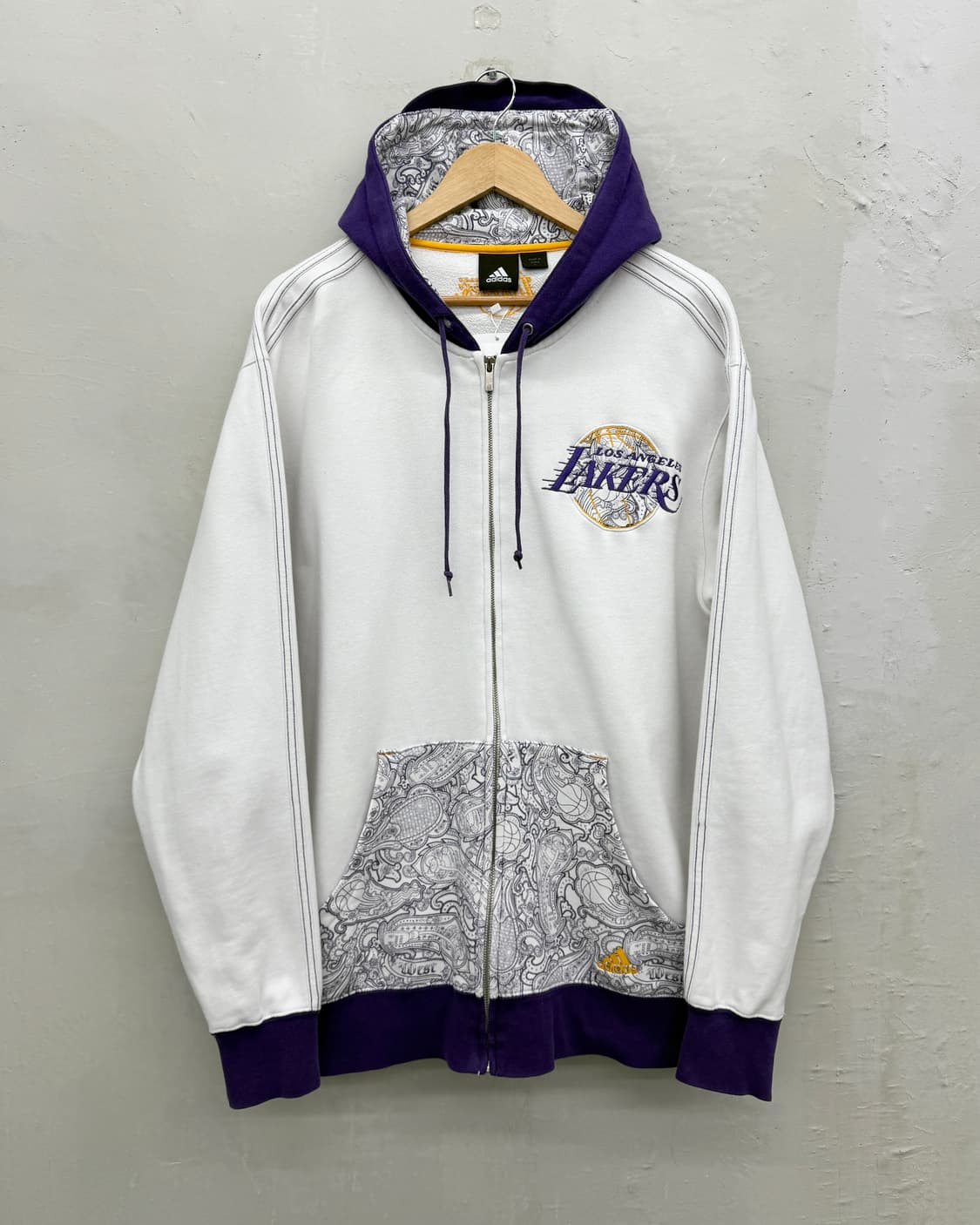 아디다스 LA Lakers 스웻 후드집업 상품이미지1