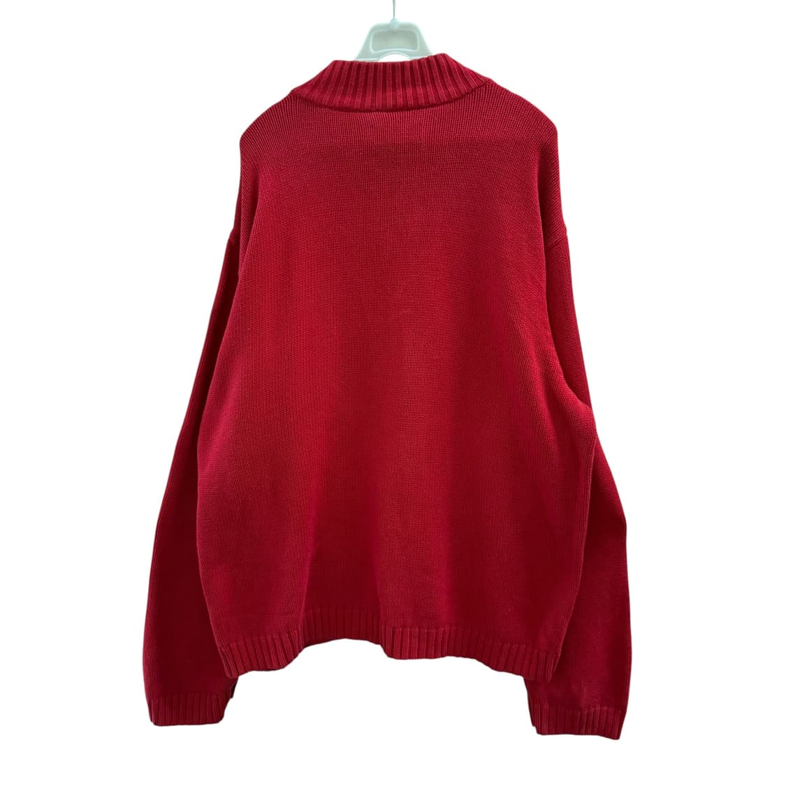 [XXL] 챕스 레드 니트 반집업 상품이미지4