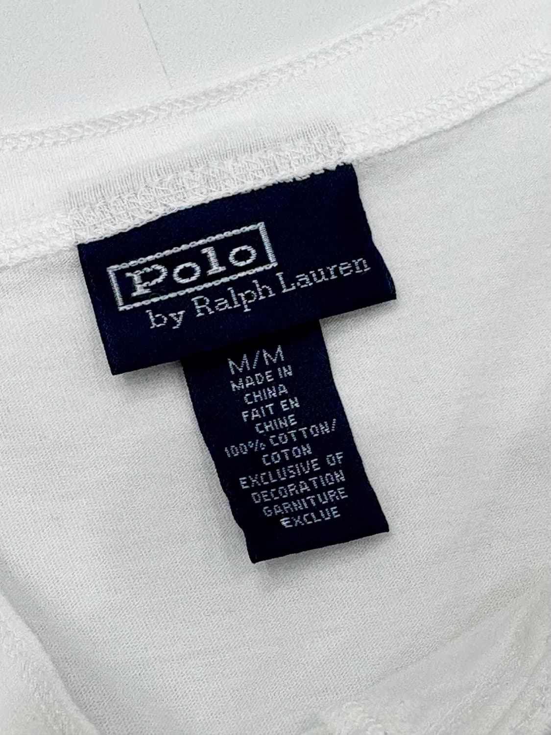 Polo 폴로랄프로렌 헨리넥 화이트 반팔티 상품이미지3