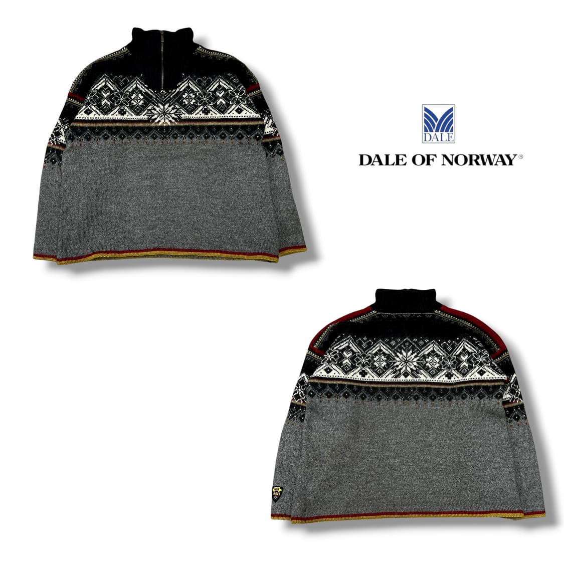 데일오브노르웨이 노르딕 반집업 니트 s08538 상품이미지1