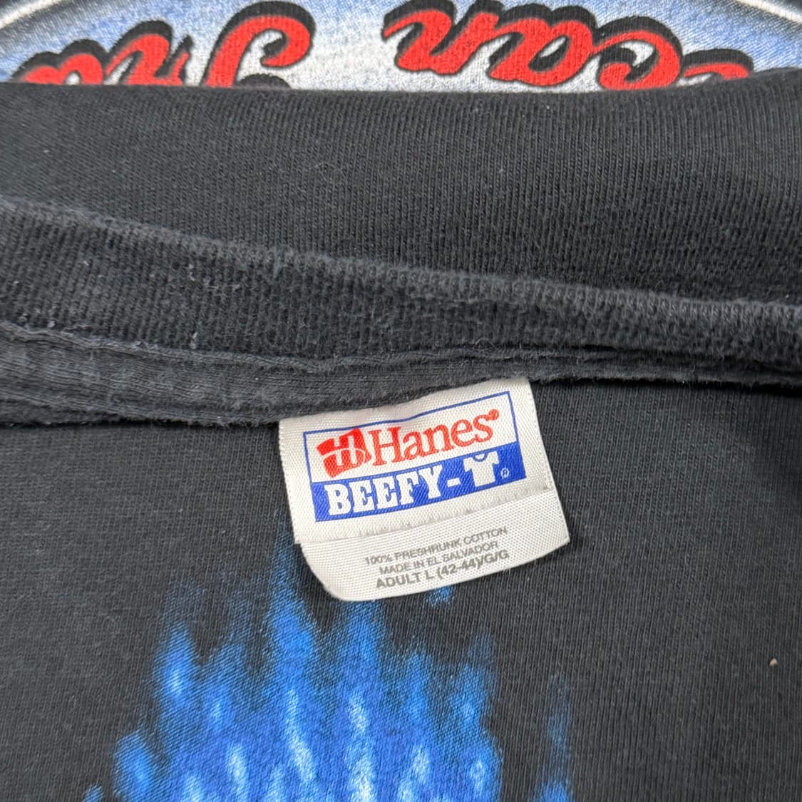 빈티지 90s Easyriders 바이커 블루 플레임 걸 롱슬리브 상품이미지6