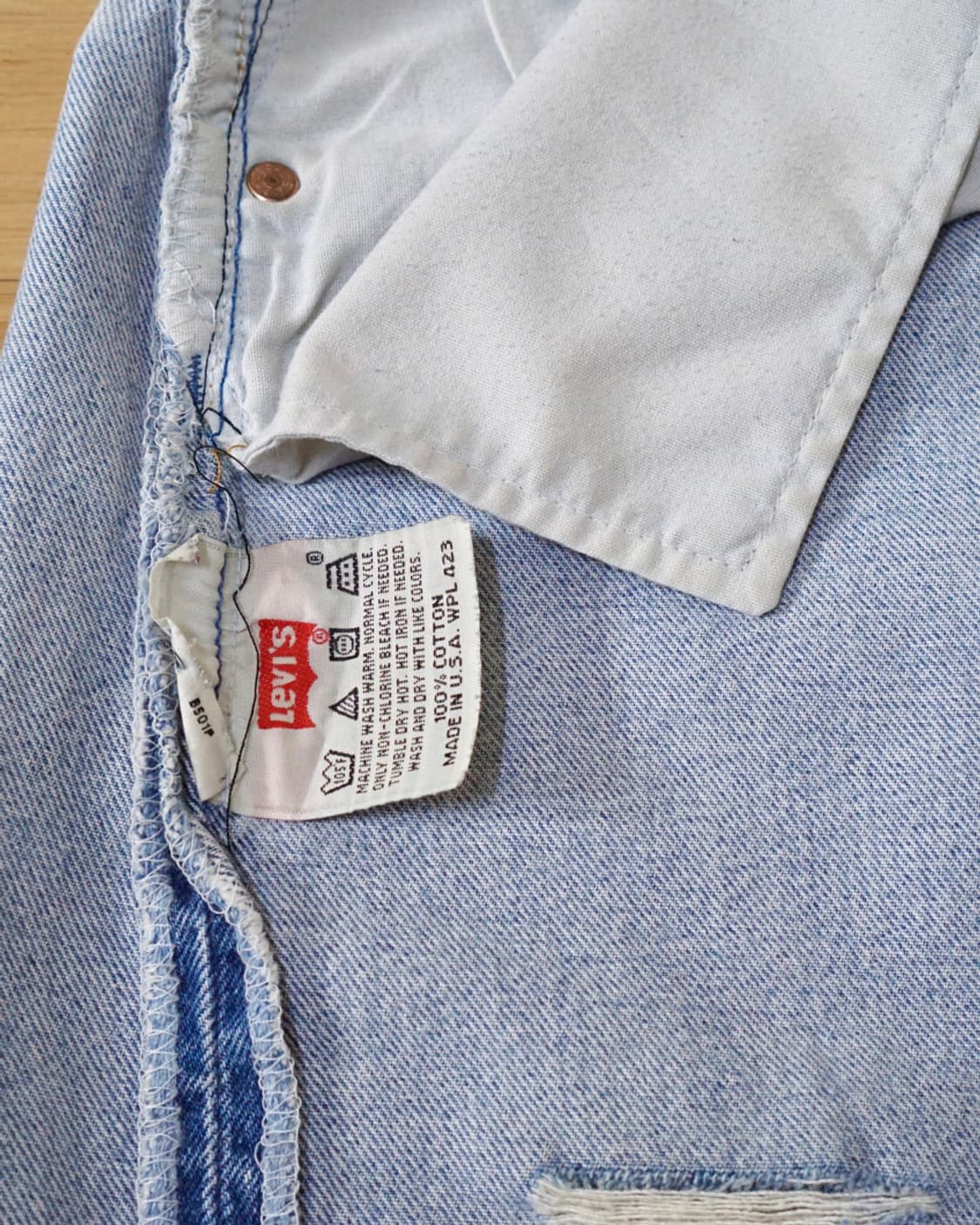 리바이스 LEVIS 레이스 리메이크 데님 스커트 상품이미지5
