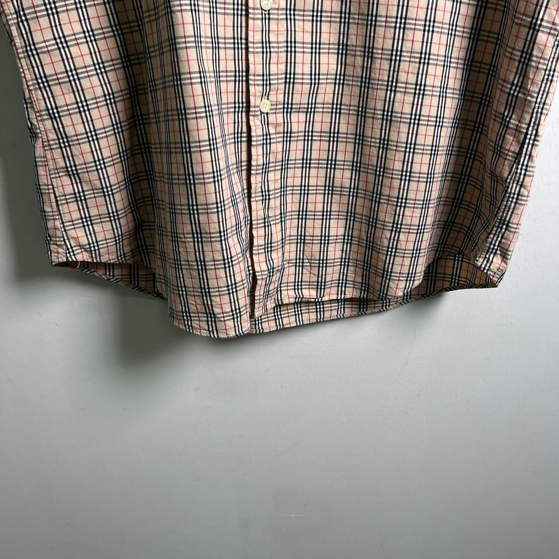 버버리 빈티지 노바체크 반팔 셔츠 L 상품이미지6