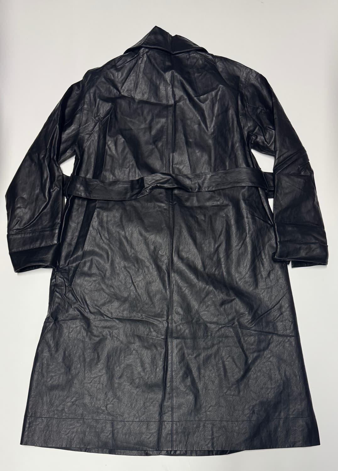 LBL 여성 미니멀 벨티드 합성 가죽 코트 55 상품이미지2