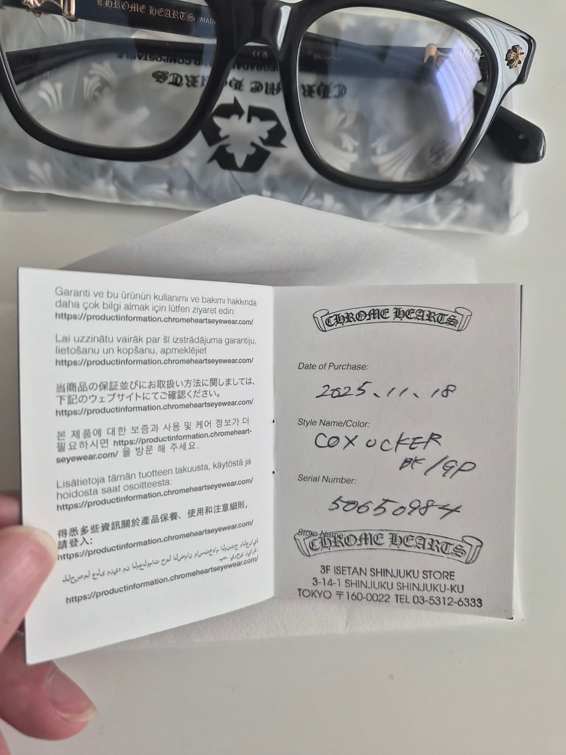 [새상품] 크롬하츠 콕스어커 블랙 18K 골드 플레이트 상품이미지8