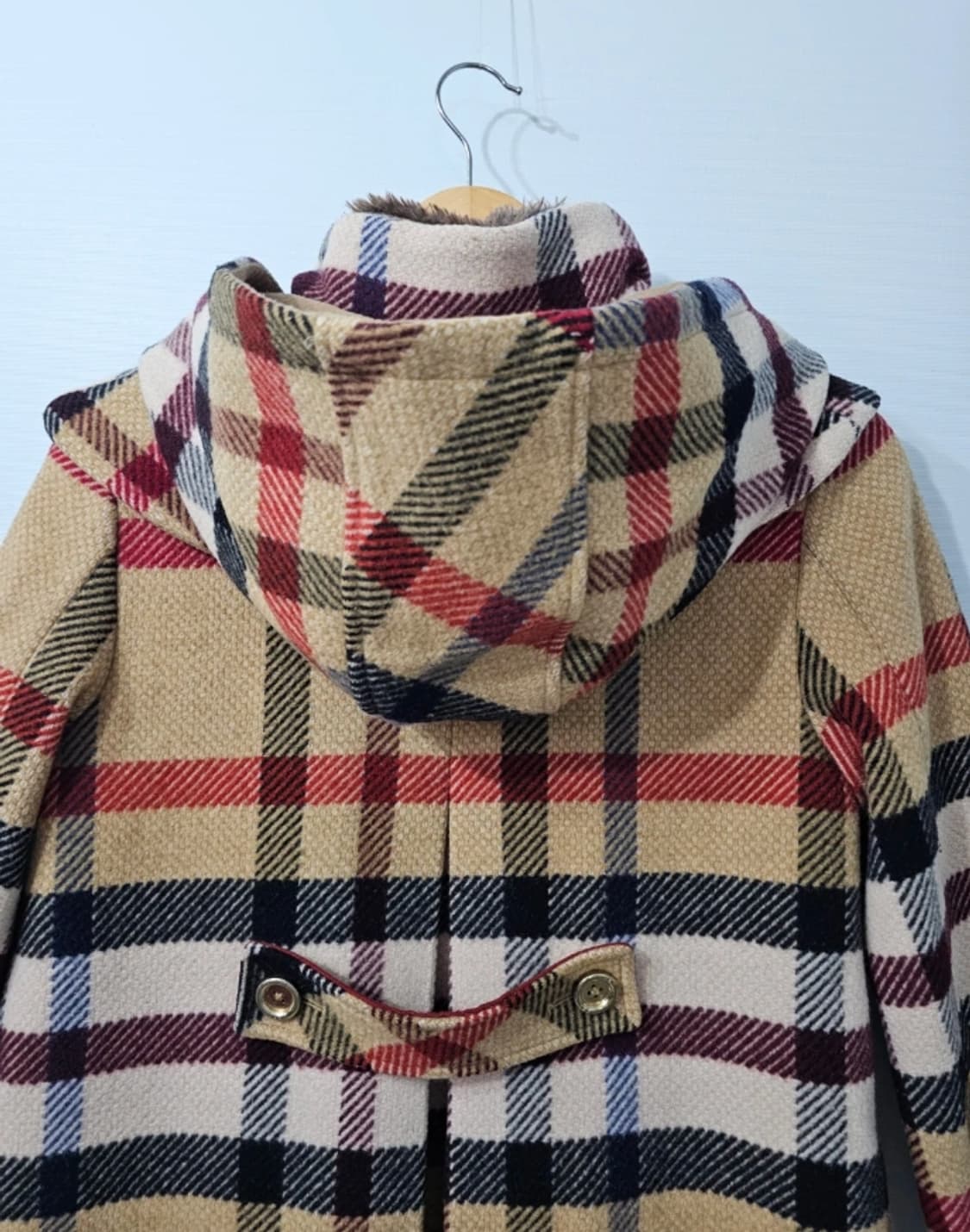 닥스 키즈 주니어 체크 후드 코트 150cm 11~13세 상품이미지5