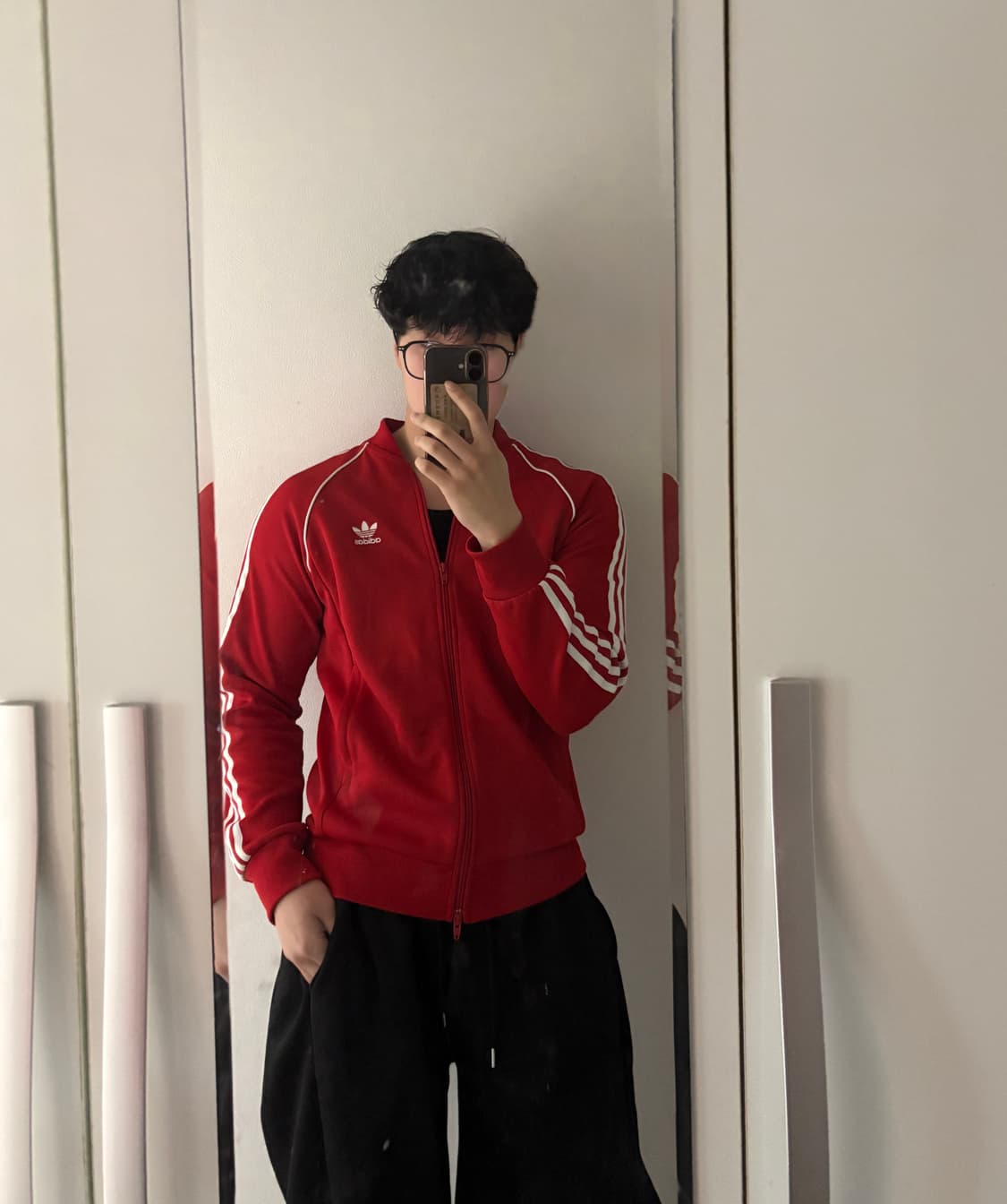 Adidas firebird red track top xl 상품이미지1