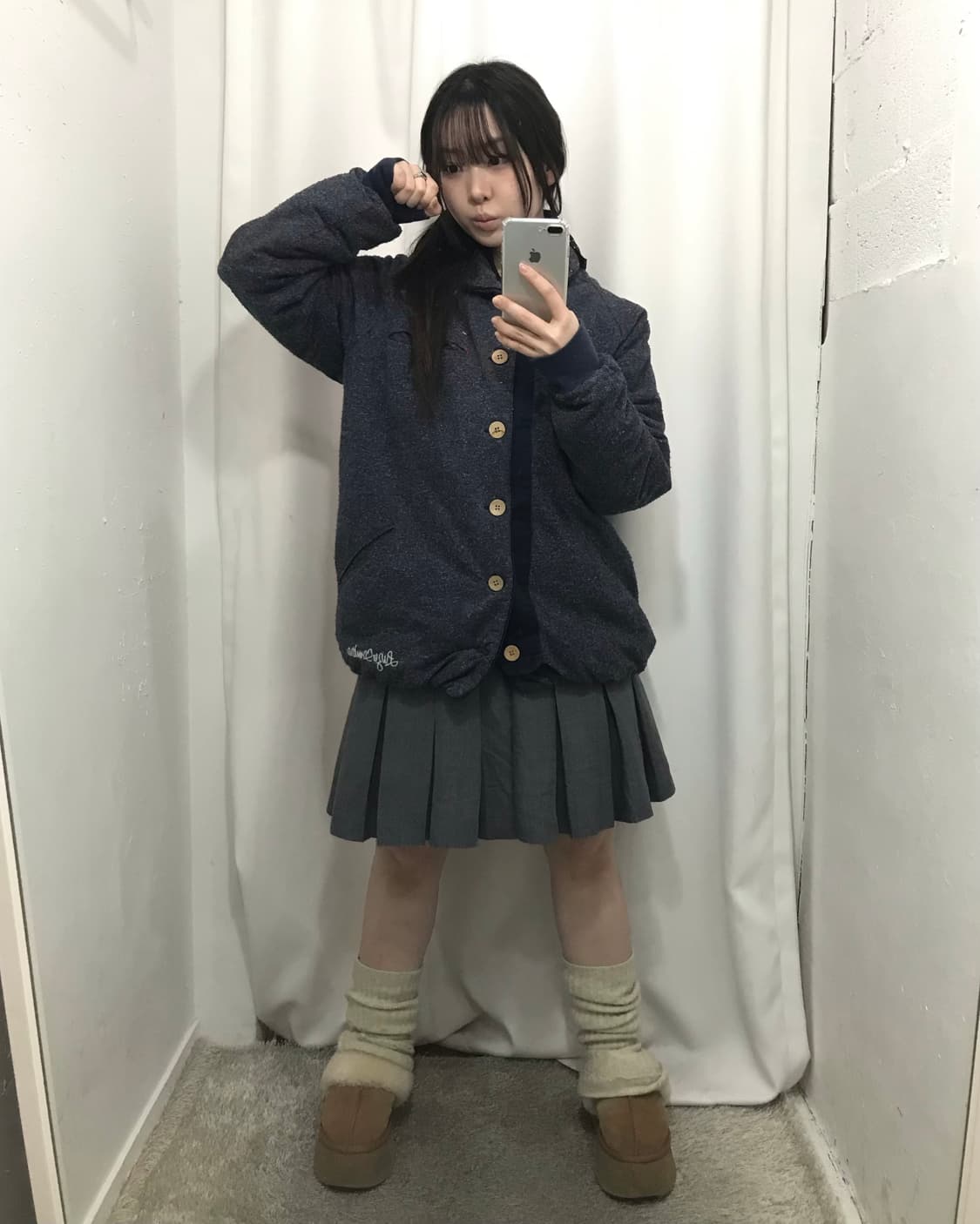 버튼 포인트 패딩 코디 세트 🤍 상품이미지3