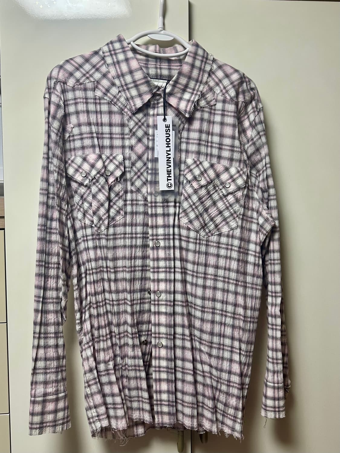 WESTERN CHECK SHIRTS PINK L 상품이미지1