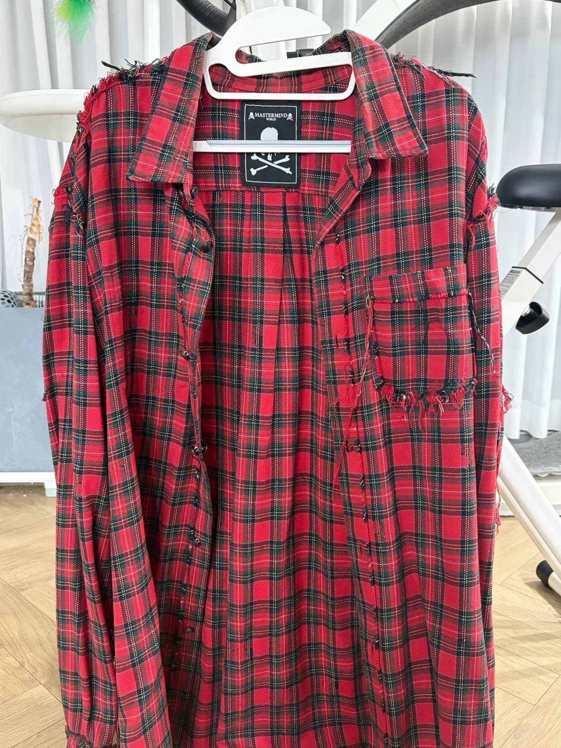 마스터 마인드 월드 레드 체크 셔츠 상품이미지2