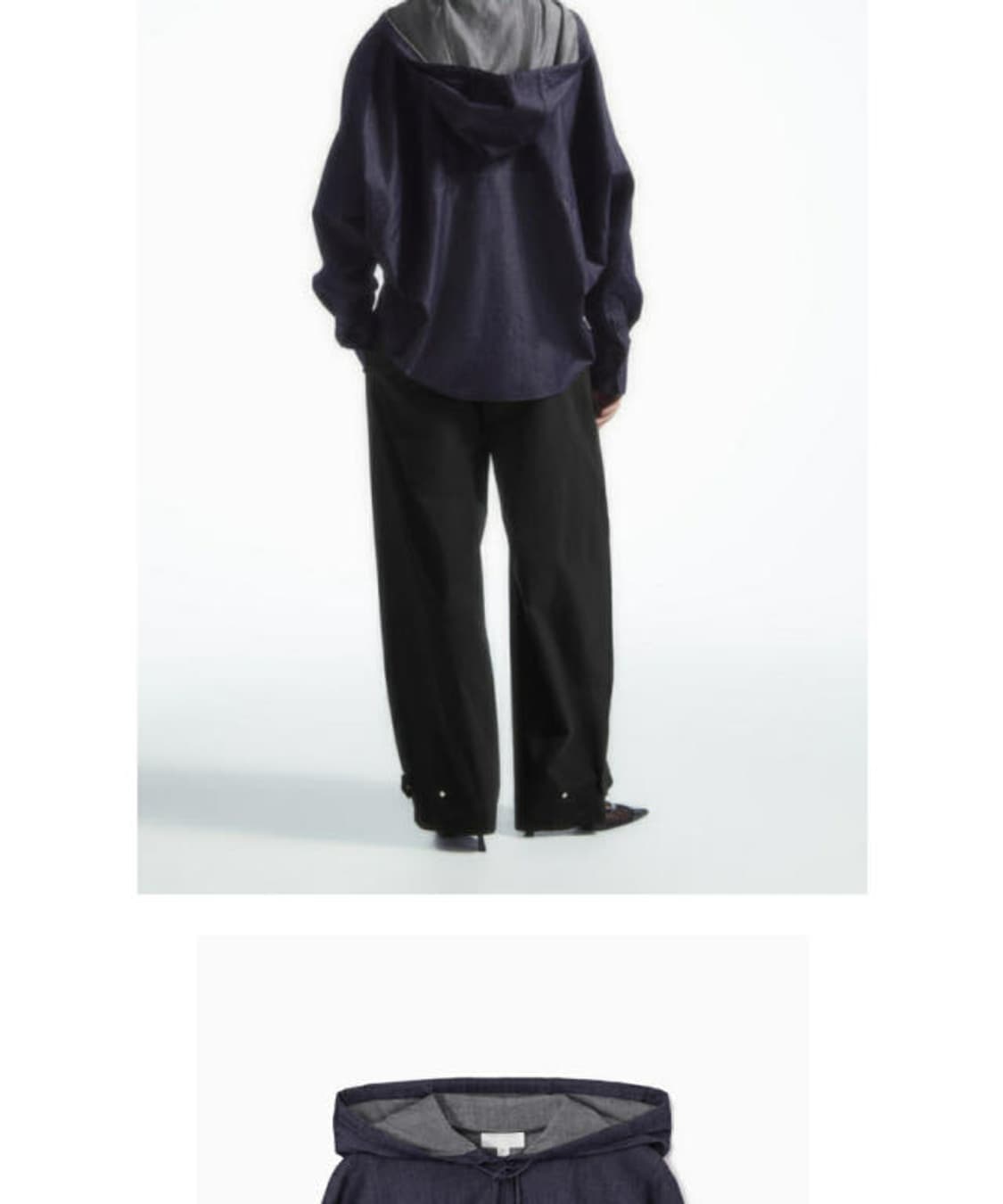 cos 후드 데님 셔츠  상품이미지4