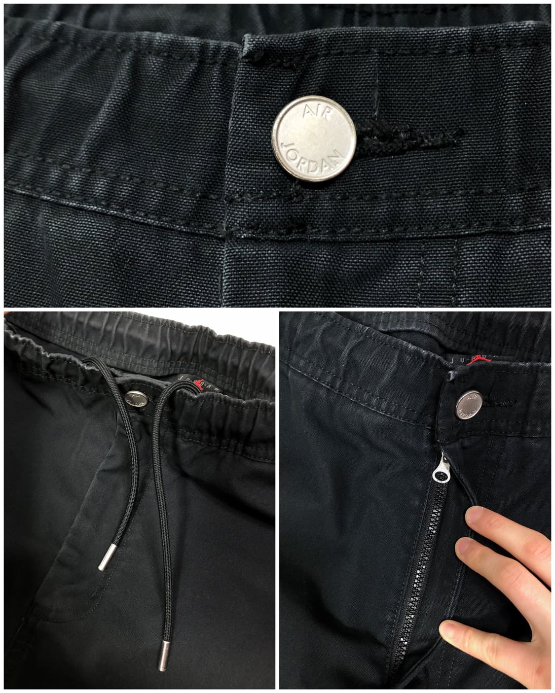 나이키 조던 와이드핏 밴딩 캔버스코튼 카고 면팬츠 L _ 블랙 상품이미지9