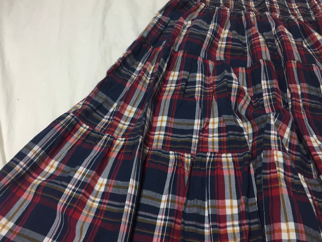 빈티지 체크 패턴 스커트 상품이미지2