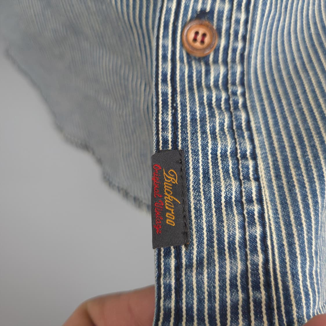 버커루 Buckaroo 1950 스트라이프 데님 셔츠 M 상품이미지7