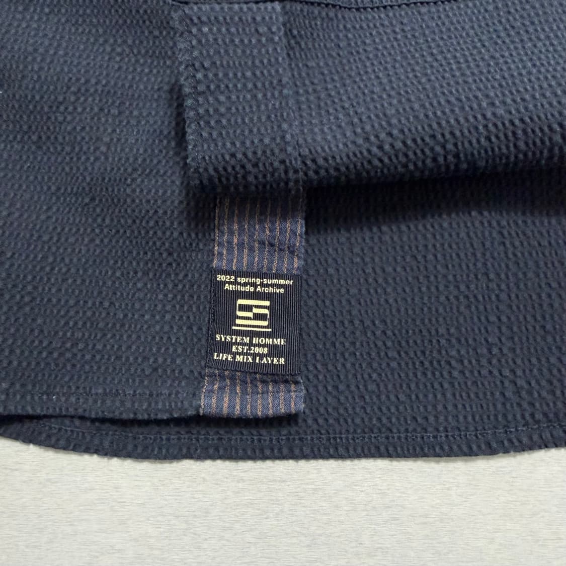 [한섬] 시스템옴므 시어서커 반팔 셔츠 상품이미지6