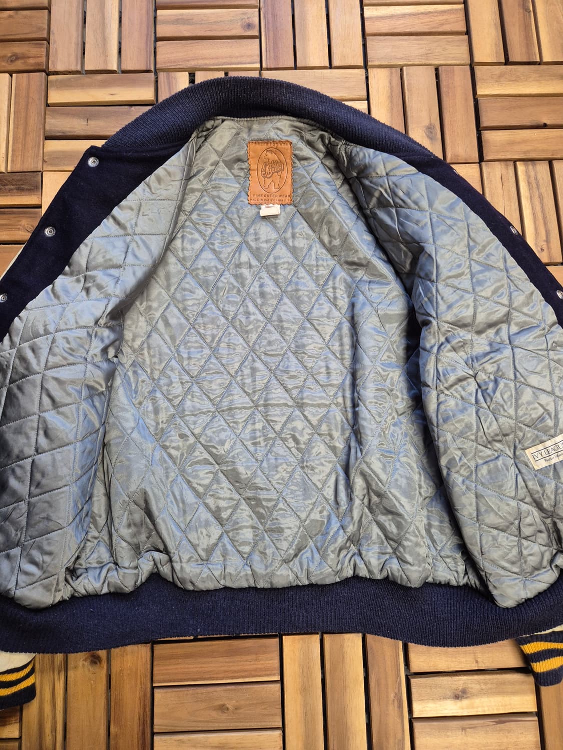 Golden Bear 골든베어 80s 울/레더 바시티 자켓 상품이미지3