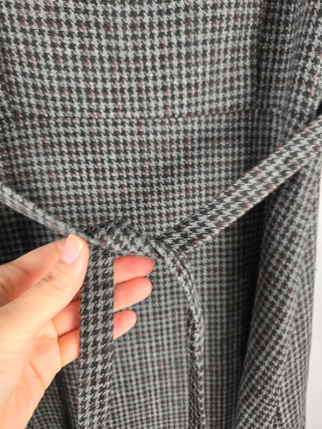 [무료배송]미쏘 M 여성 울 혼방 민소매 체크 미니 플레어 원피스 상품이미지7