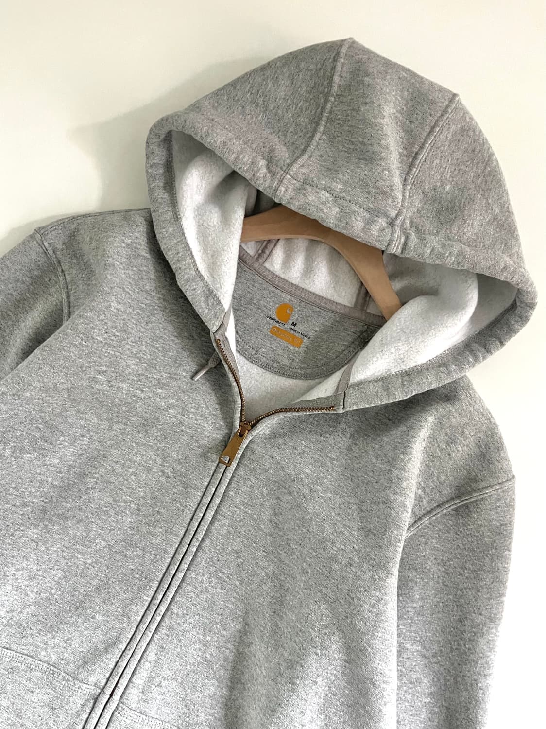 Carhartt 칼하트 그레이 오리지널핏 코튼 후드집업 상품이미지4