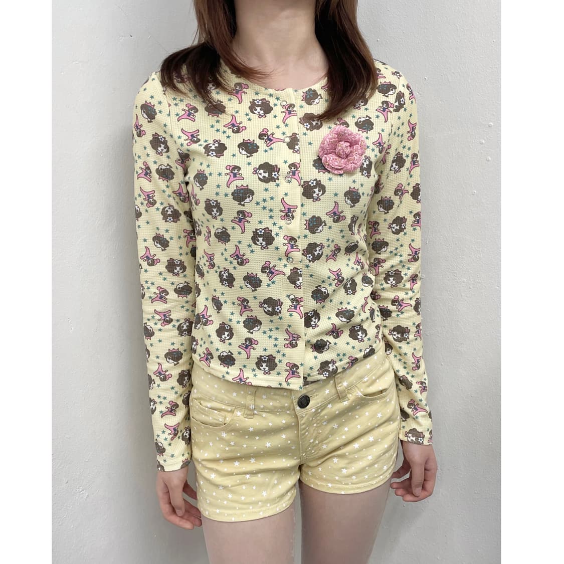 키치 패턴 코사지 탑🍋 상품이미지1