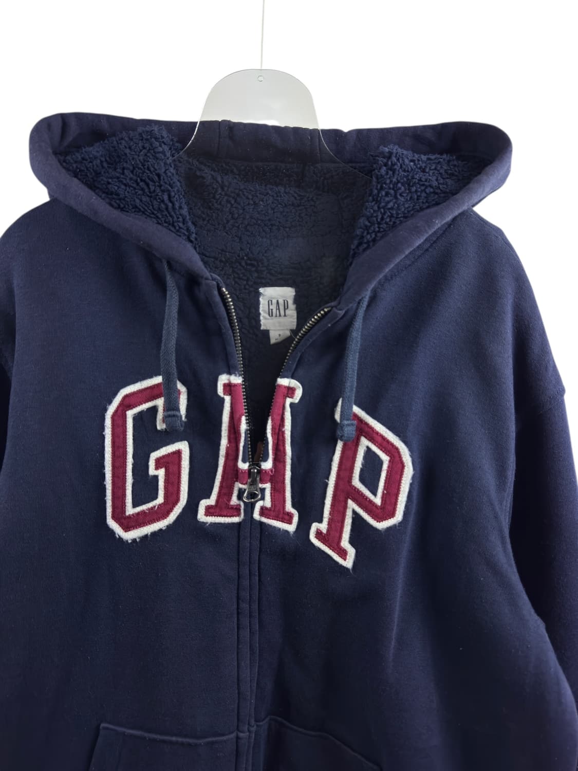 갭 네이비 버건디 퍼 후드집업1517 상품이미지3