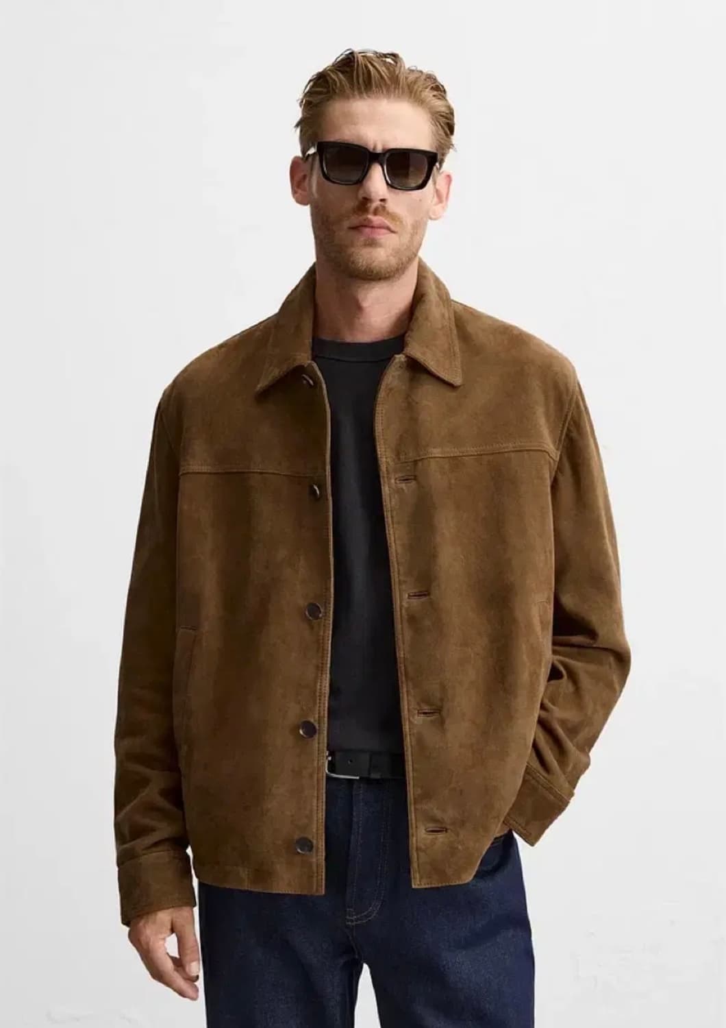 자라 Zara 염소가죽 스웨이드 자켓 XL 상품이미지2