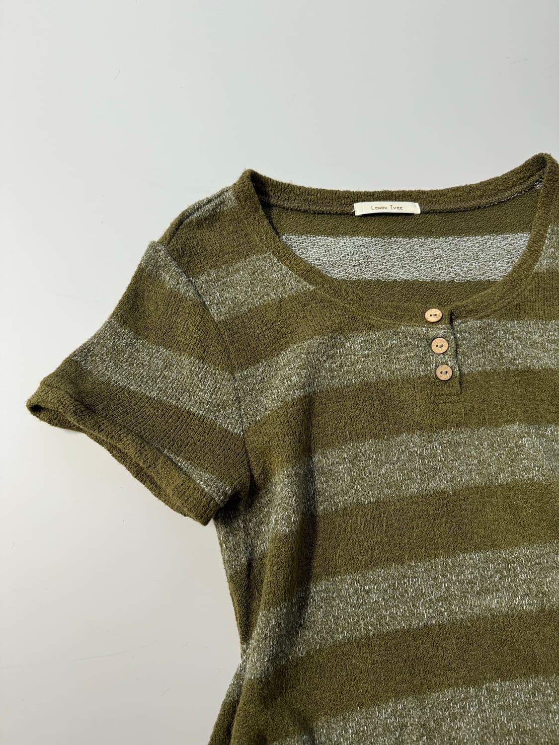 버튼 스트라이프 패턴 포켓 니트 원피스 상품이미지6