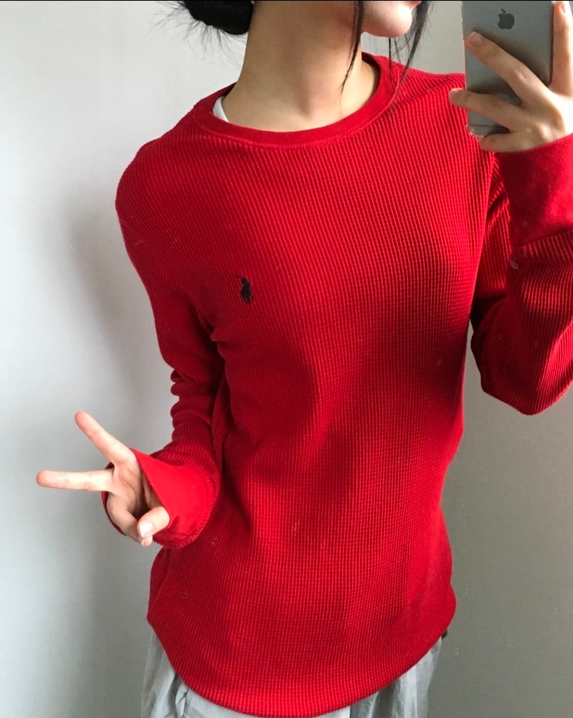 폴로랄프로렌 코튼 와플 니트 롱슬리브 L 상품이미지2