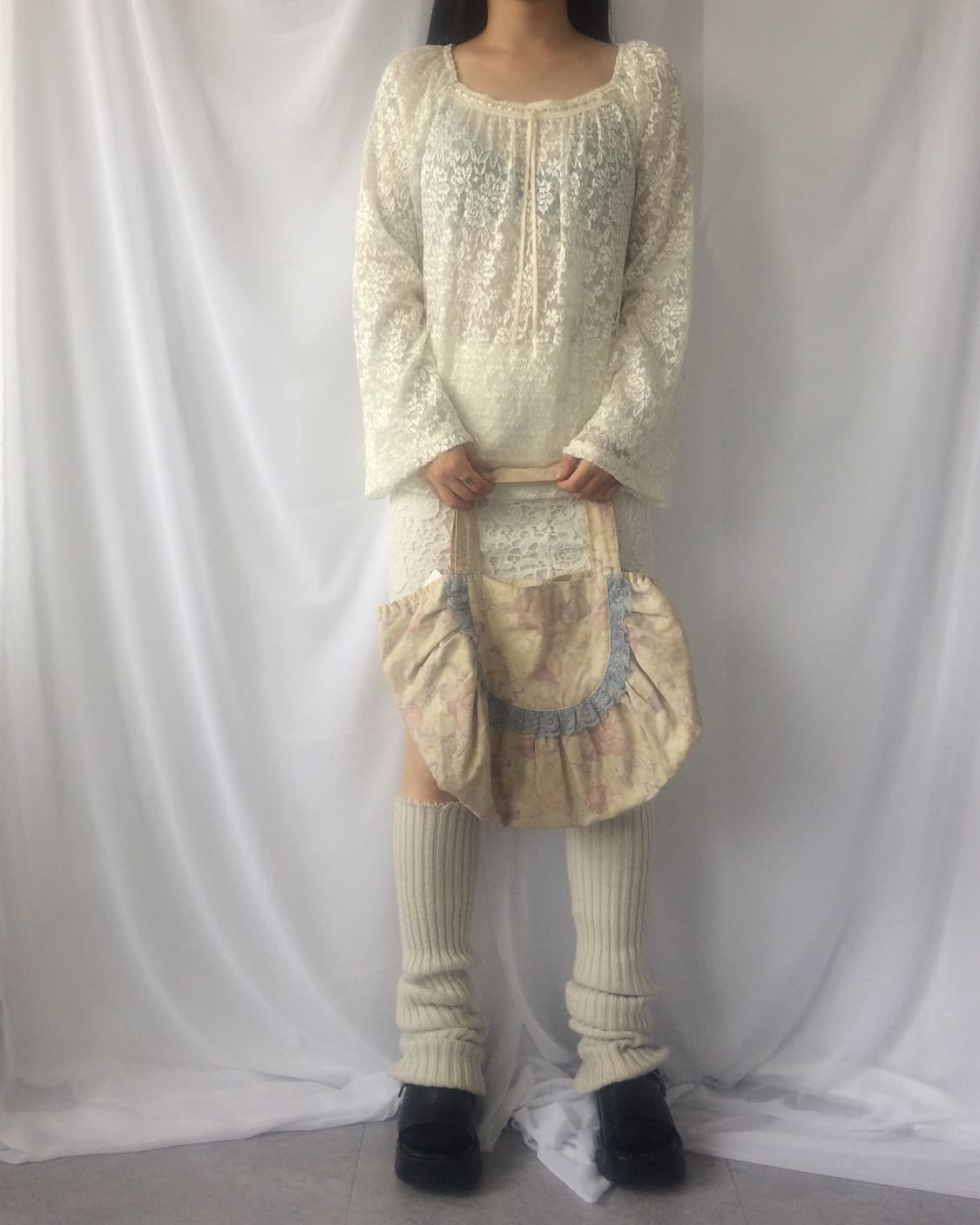 Lace 2way shoulder sleeve 상품이미지8