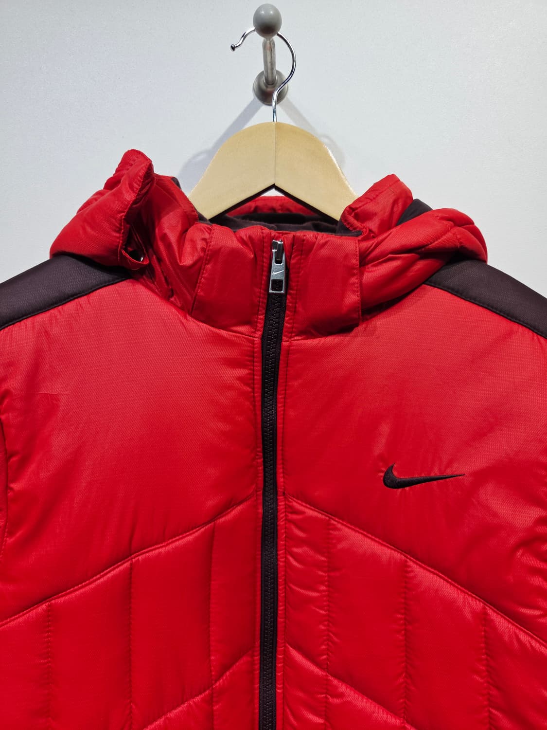 나이키 스우시 후드 패딩 자켓 레드 상품이미지3