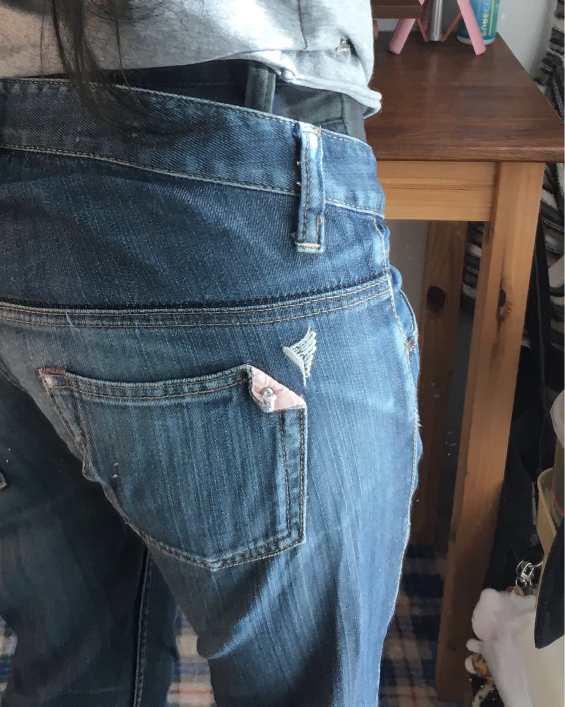 vintage double waist layered denim pants 상품이미지5