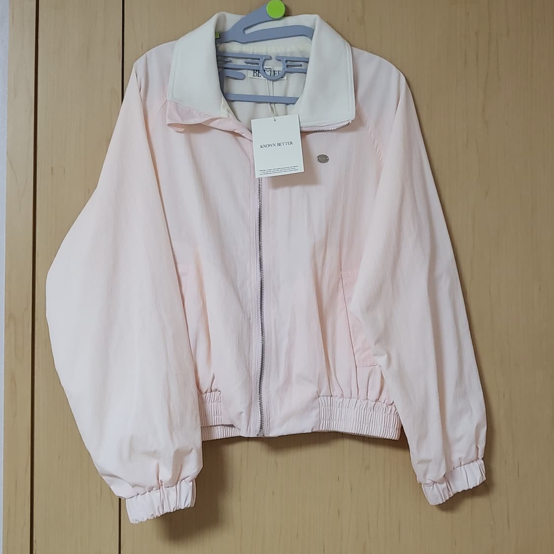 택달린새상품) 노운베러 하이넥 아노락 점퍼 바람막이 핑크 상품이미지6