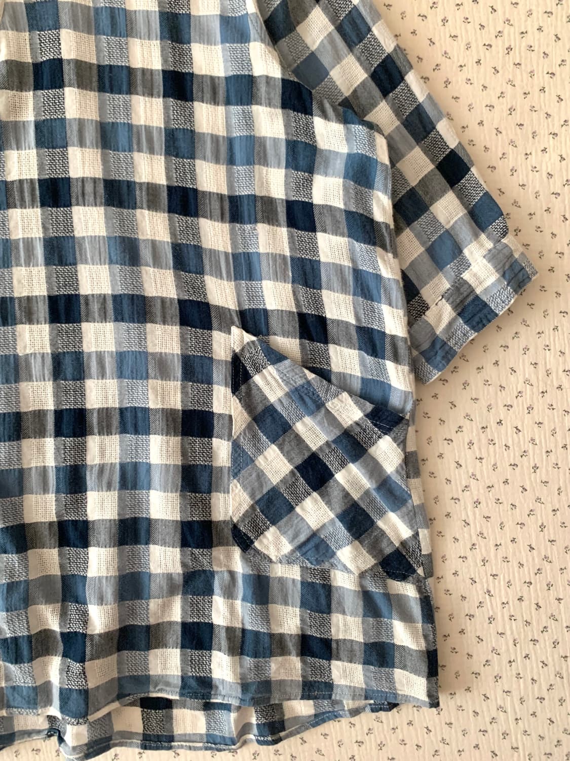 Cest Bien ! Vous 체크 둥카 레이스 셔츠 상품이미지3