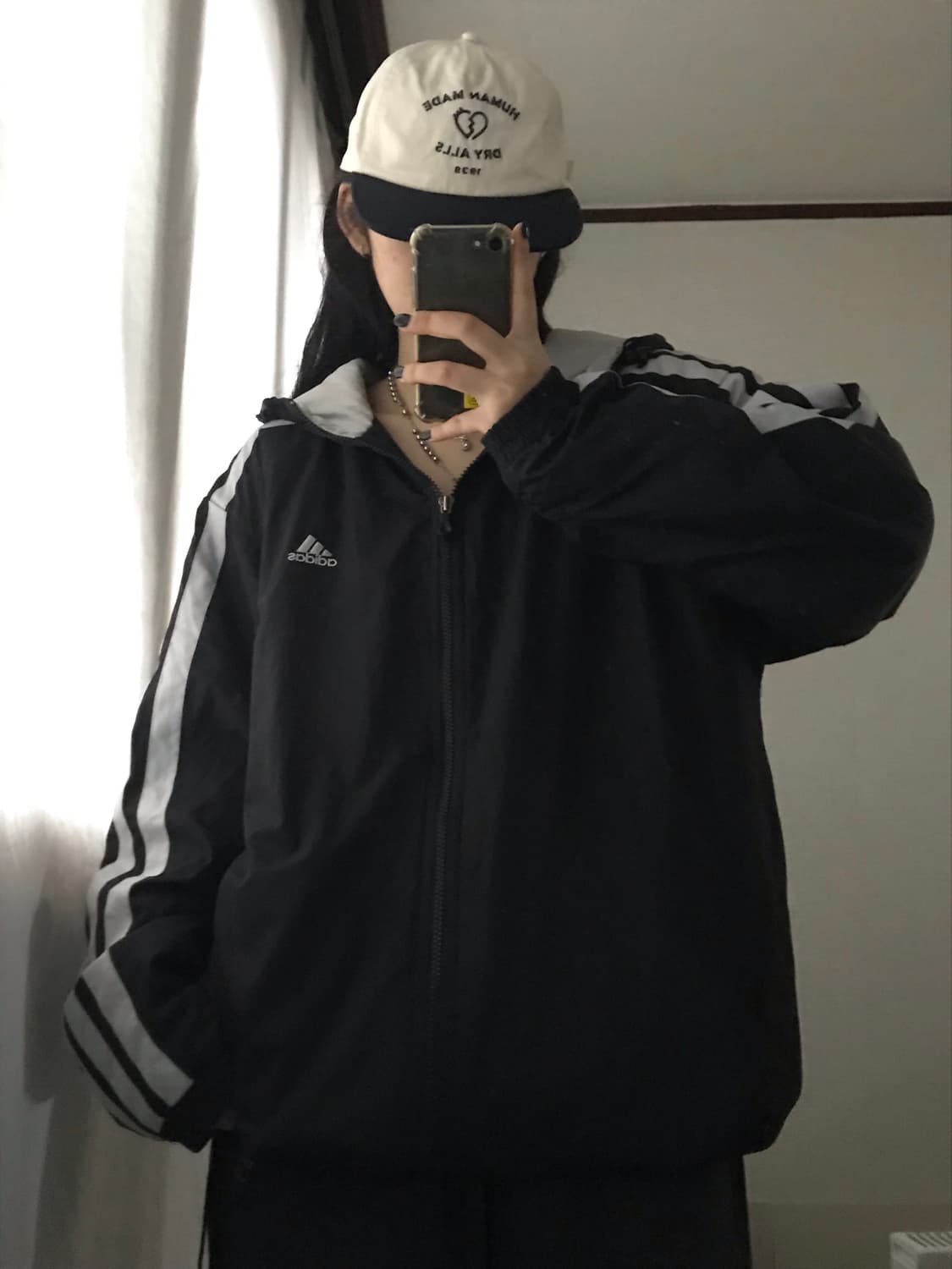 아디다스 00s 블랙 누빔패딩 상품이미지5