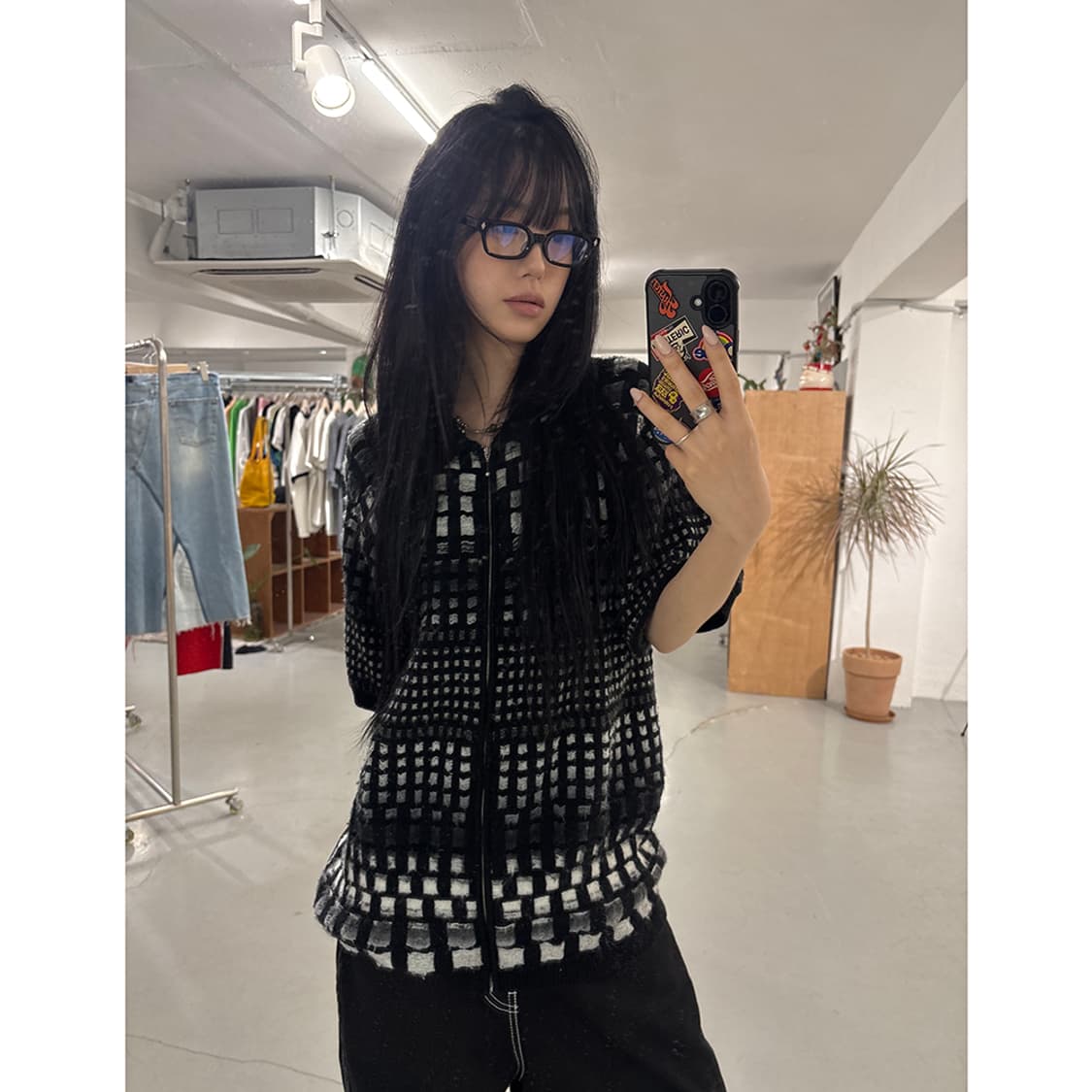 슈프림 Supreme Gradient Grid Zip Up Polo 상품이미지2