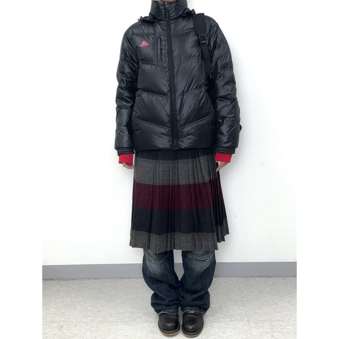 빈티지 아디다스 덕다운 블랙 패딩 상품이미지2