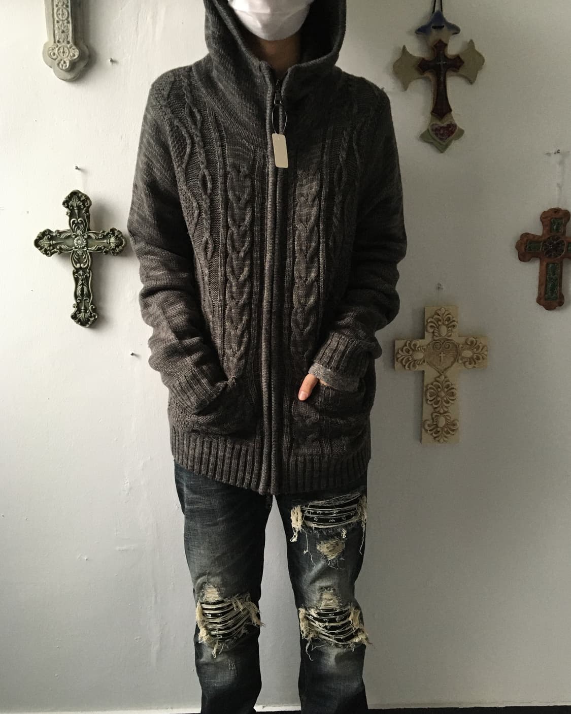 In the attic knit hood zip up 상품이미지5