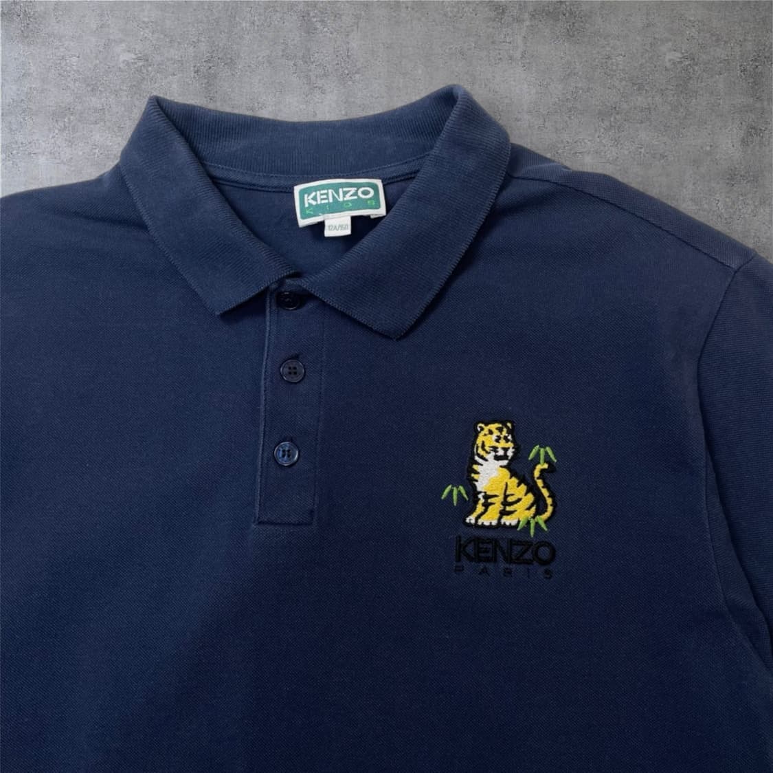 겐조 Kenzo 네이비 코토라 자수 반팔 카라티 12A 150 상품이미지5