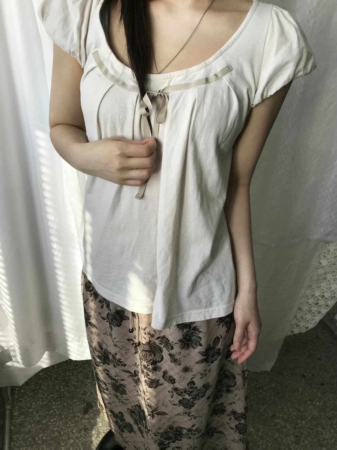 Tuche 리본 블라우스  상품이미지3