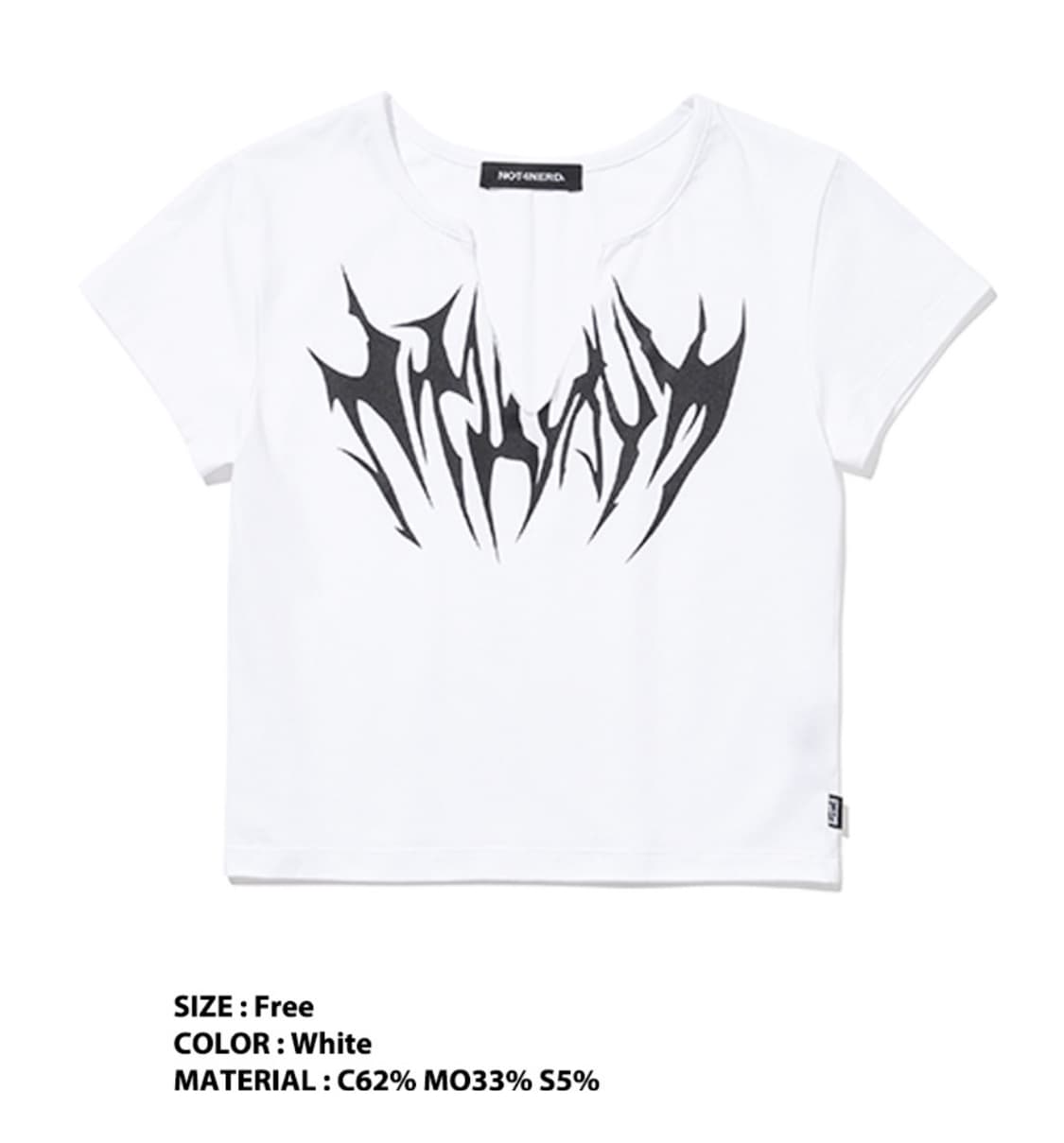 낫포너드 W Sharp Pointed Logo U Neck _ White 상품이미지4