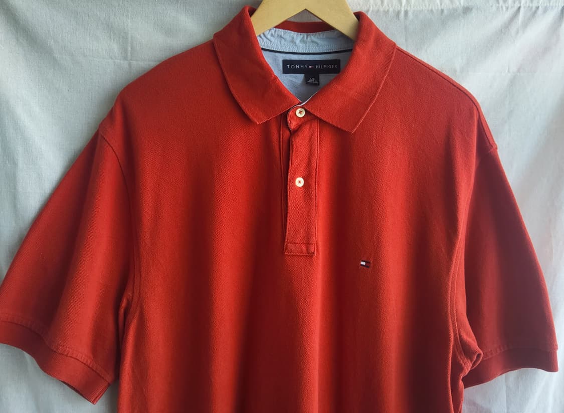 TOMMY HILFIGER 타미힐피거 남성 반팔 카라티 L 코튼 피케티 상품이미지3