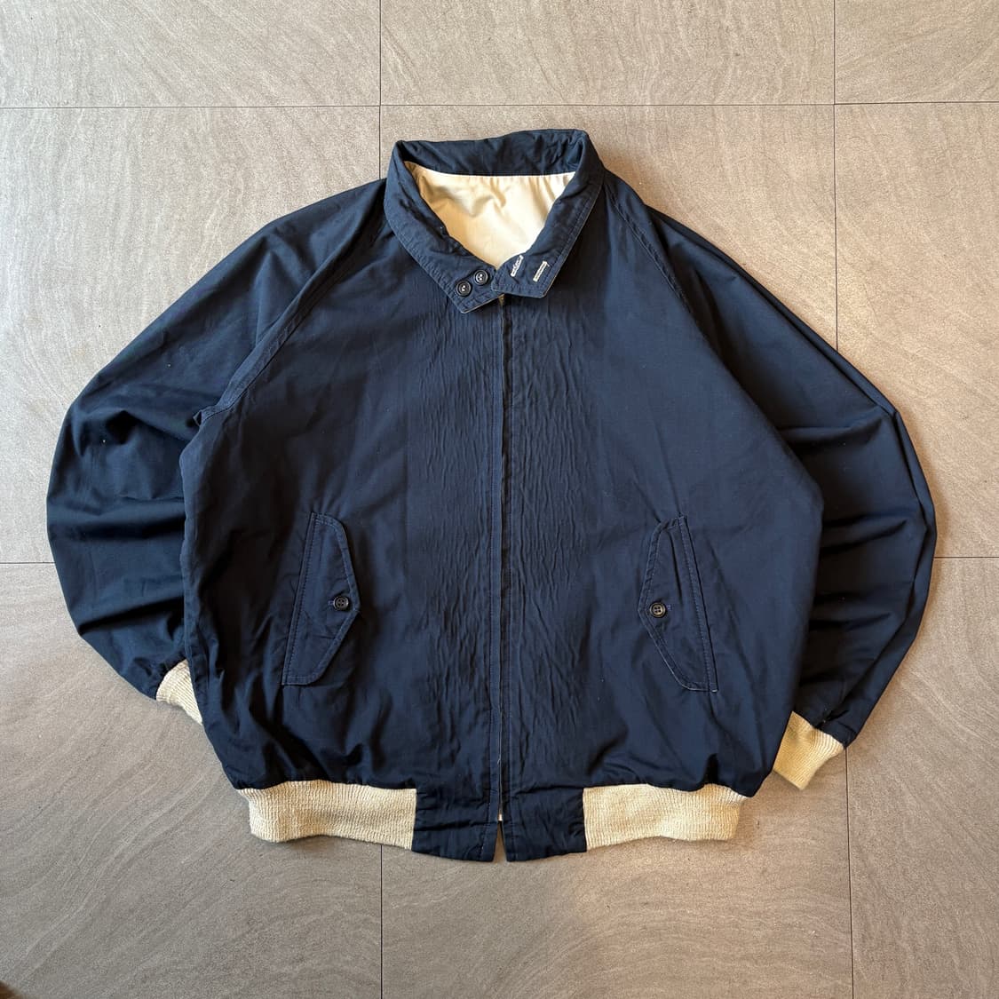 빈티지 네이비, 베이지 양면 코튼 자켓  상품이미지2